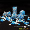 Bescon Fruit and Snowflake Stuffed Polyhedral Dice Set, Novelty RPG Dice set of 7